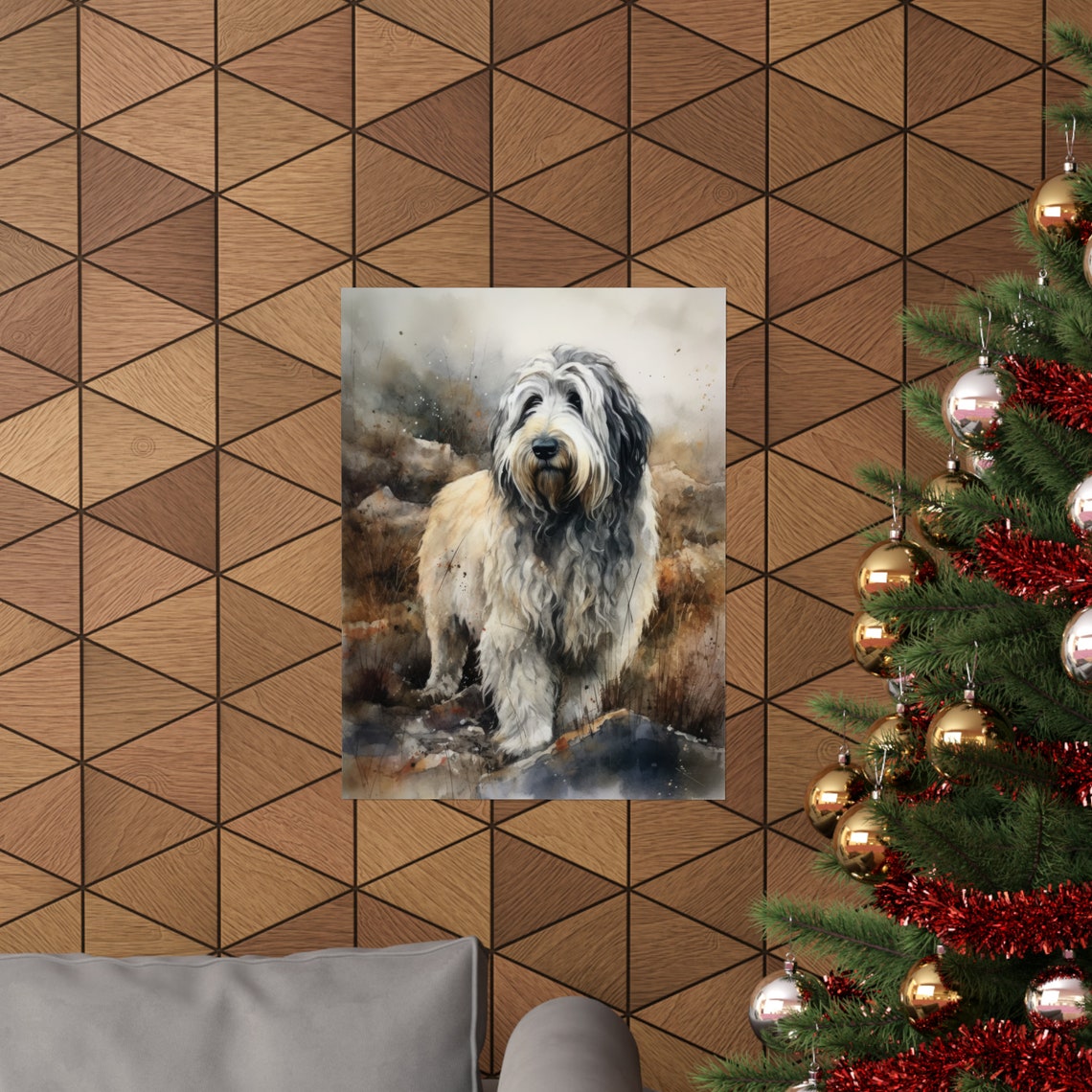 Polish Lowland Sheepdog Dog Art Print Dog Wall Art Animal Art Print Animal Art Poster Dog Lover Gift Colorful Animal Wall Art Cool Dog - Image 3