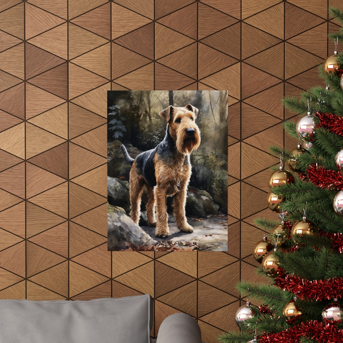 Welsh Terrier Dog Art Print Dog Wall Art Animal Art Print Animal Art Poster Dog Lover Gift Colorful Animal Wall Art Cool Dog Art - Image 3