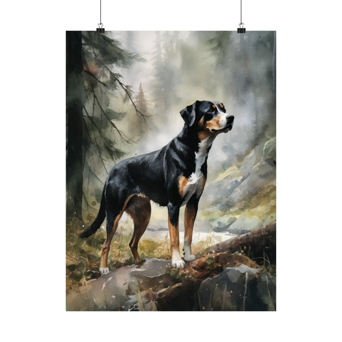 Entlebucher Mountain Dog Art Print Dog Wall Art Animal Art Print Animal Art Poster Dog Lover Gift Colorful Animal Wall Art Cool Dog - Image 5