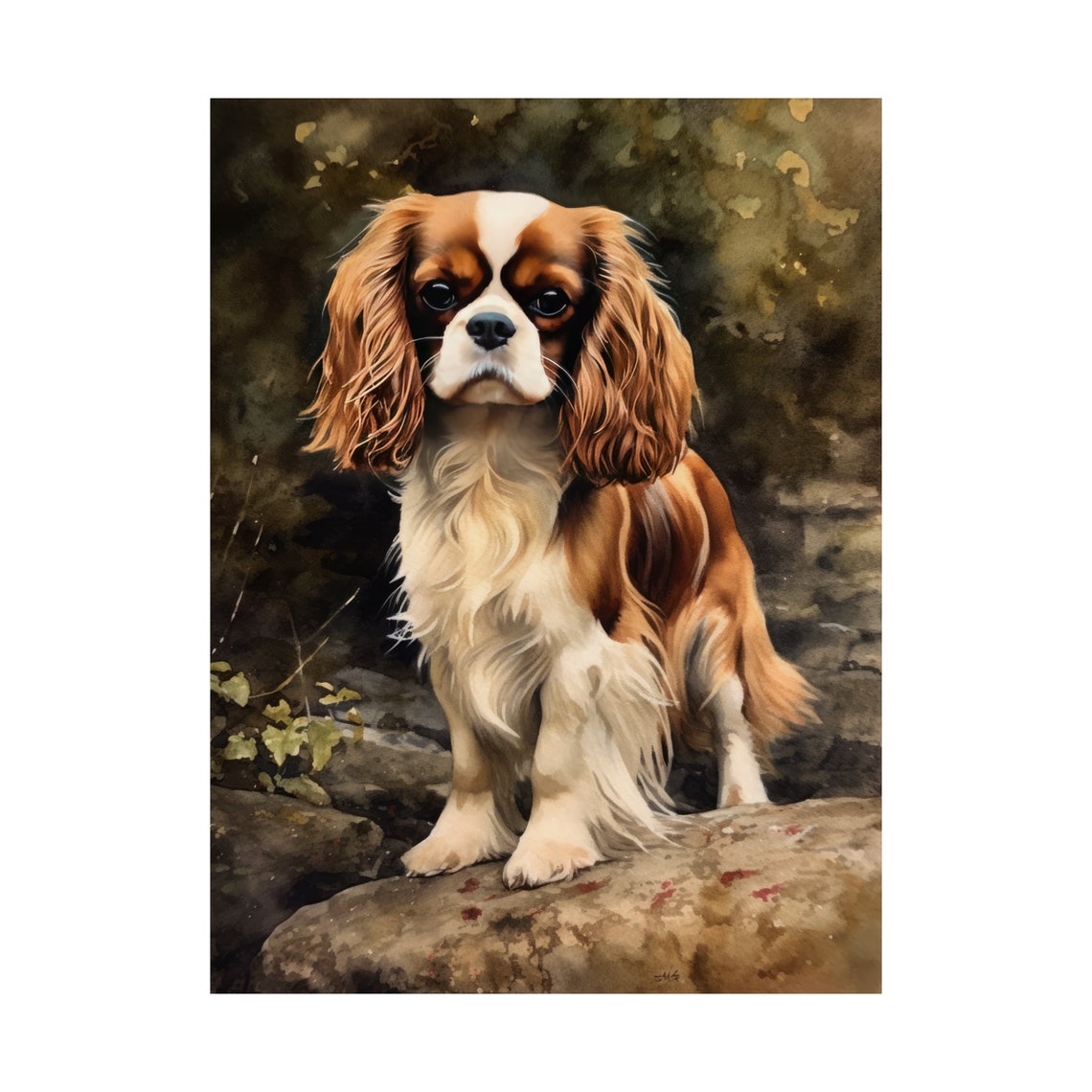English Toy Spaniel Dog Art Print Dog Wall Art Animal Art Print Animal Art Poster Dog Lover Gift Colorful Animal Wall Art Cool Dog Art - Image 4