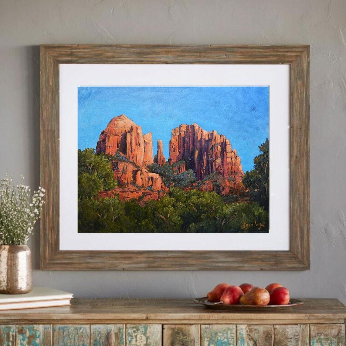 Sedona Cathedral Rock Vintage Arizona Travel Poster - Image 4