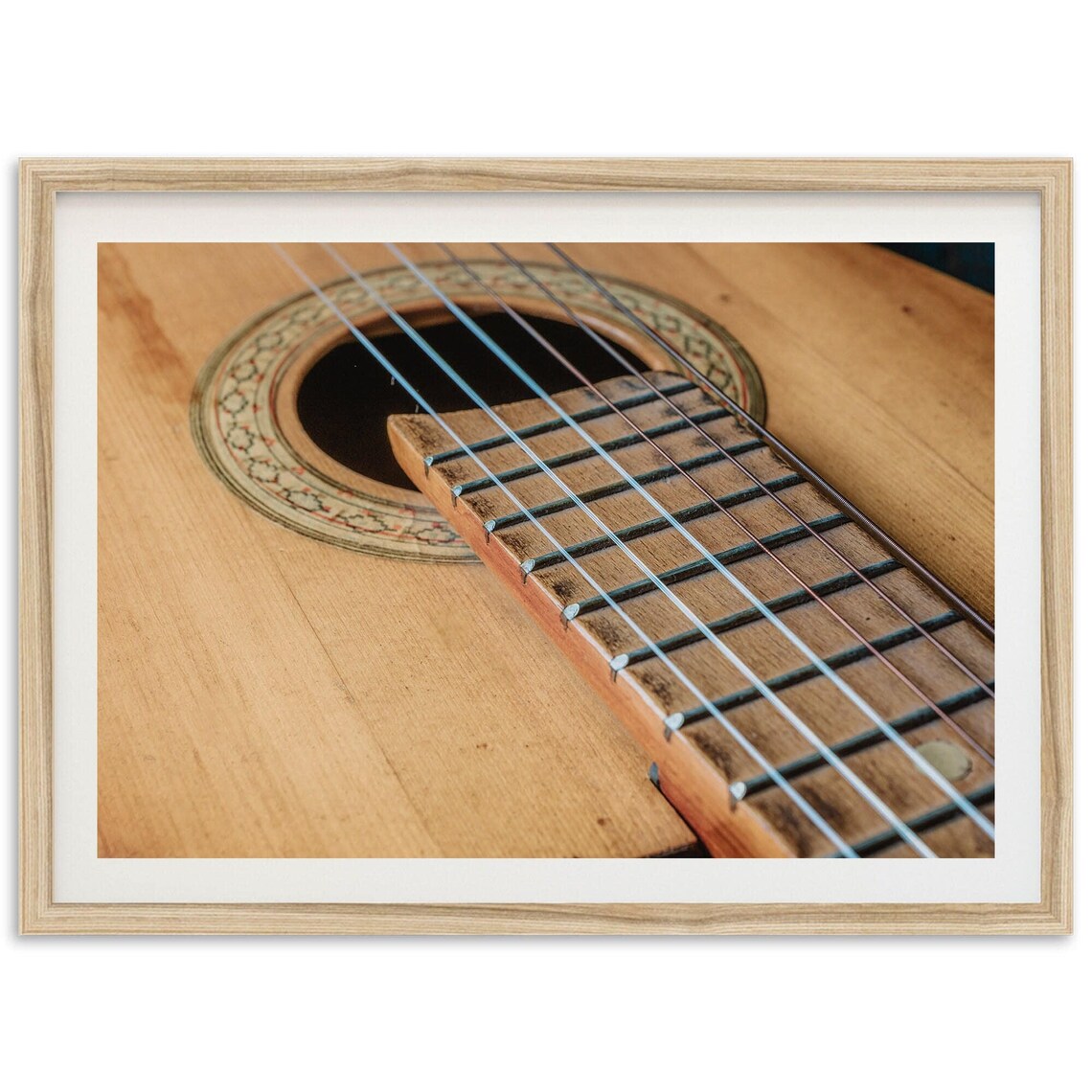 Vintage Guitar Art Print, Classic Rock Wall Decor