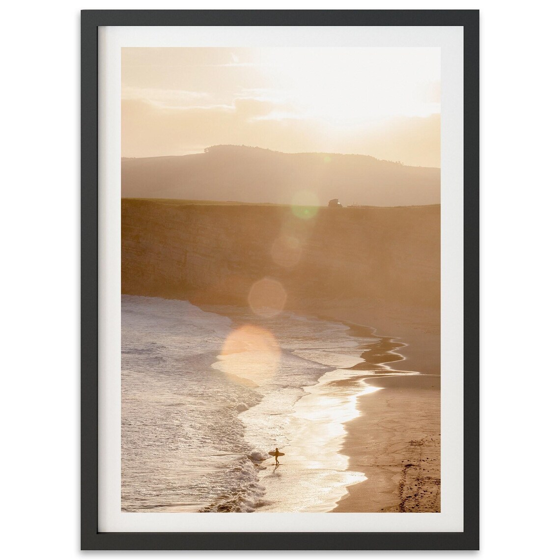 Surf Photography Print, Coastal Beach Sunset
