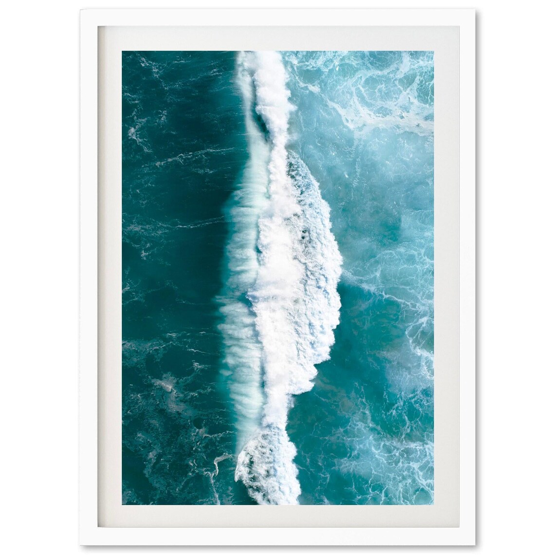 Aerial Ocean Beach Photography, Coastal Wall Art Print