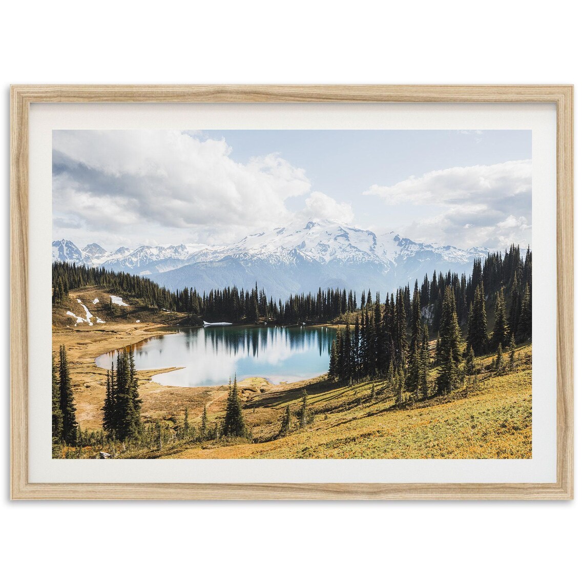Pacific Northwest Mountain Print, Washington Forest Travel Poster