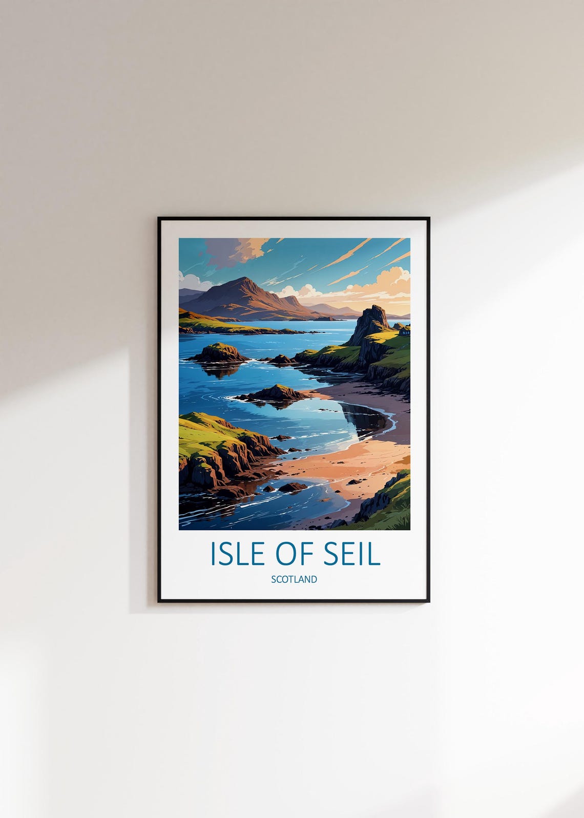 Isle Of Seil Travel Print Scottish Islands Scotland Print Scotland Travel Print Scottish Gifts Isle Of Seil Poster Travel Gift For Him - Image 3