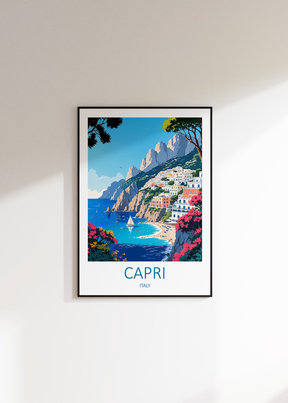 Capri Italy Print Amalfi Coast Print Capri Italy Poster Italy Travel Print Capri Print Italian Wall Art Italy Travel Gift Amalfi - Image 2