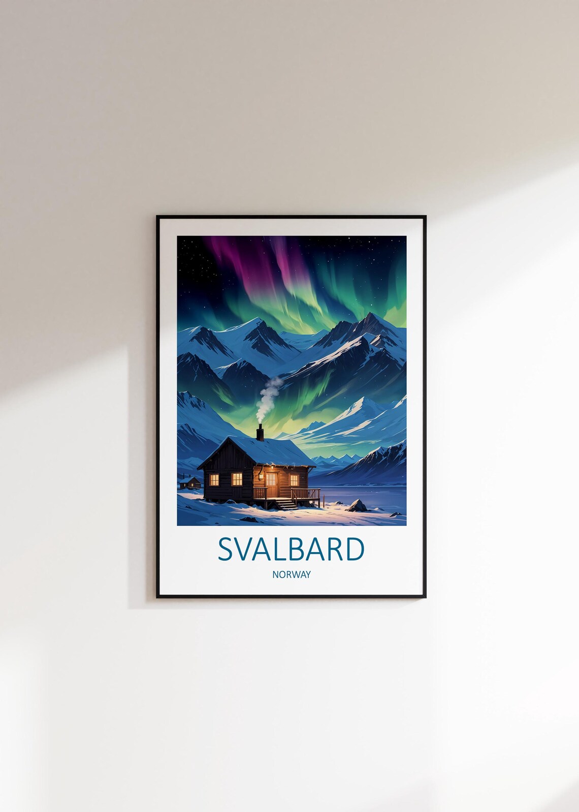 Svalbard Norway Travel Poster, Polar Region Art Print - Image 2
