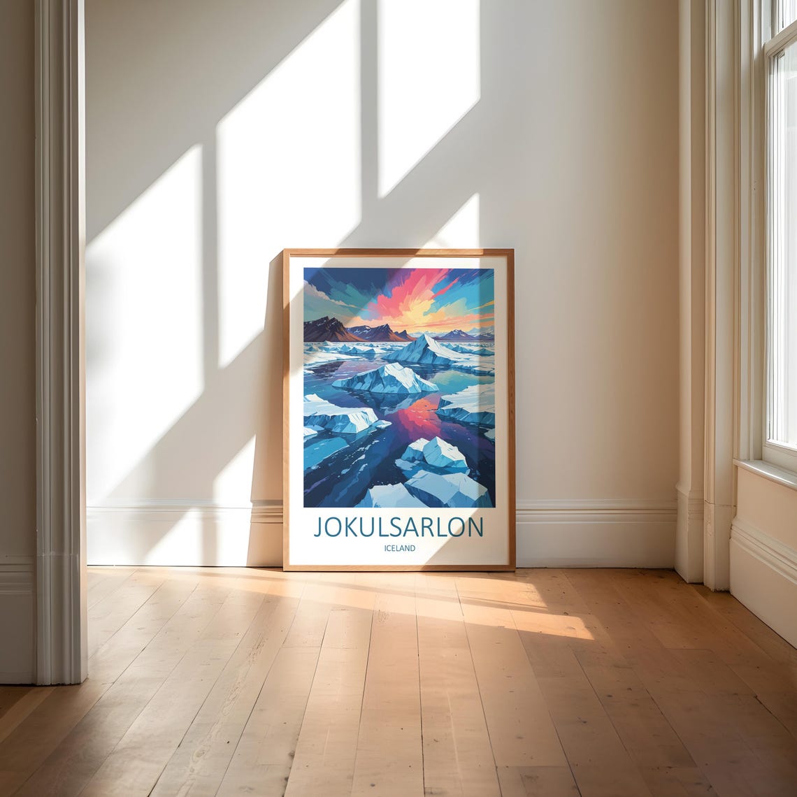 Jokulsarlon Iceland Travel Print Wall Art Iceland Home Decor Art Lover Gift Jokulsarlon Poster Travel Memories Wall Hanging Jokulsarlon - Image 5