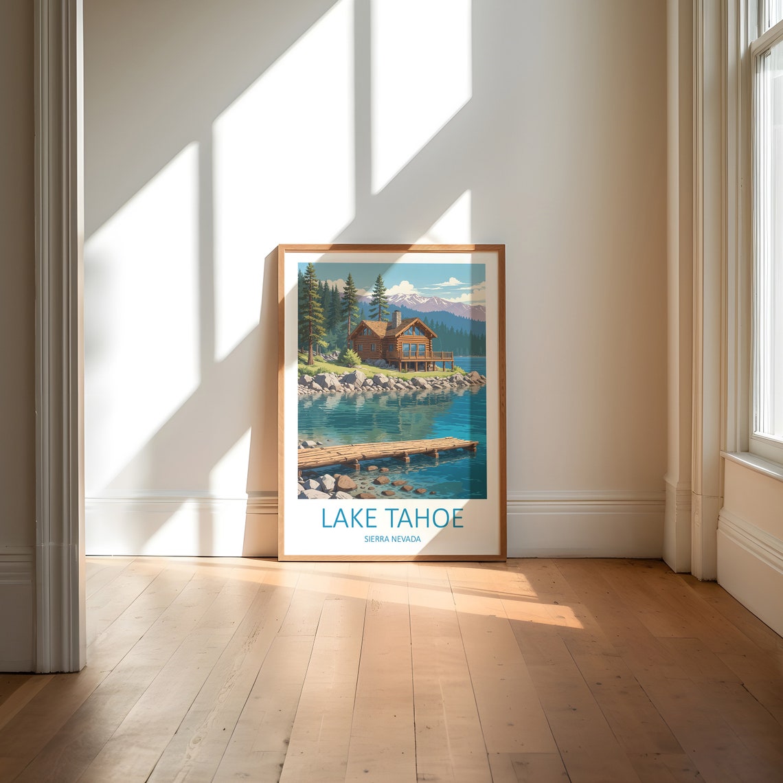 Lake Tahoe Print Lake Tahoe Poster National Park Poster Sierra Nevada California Poster Lake Tahoe Travel Print Lakes Poster Print - Image 6