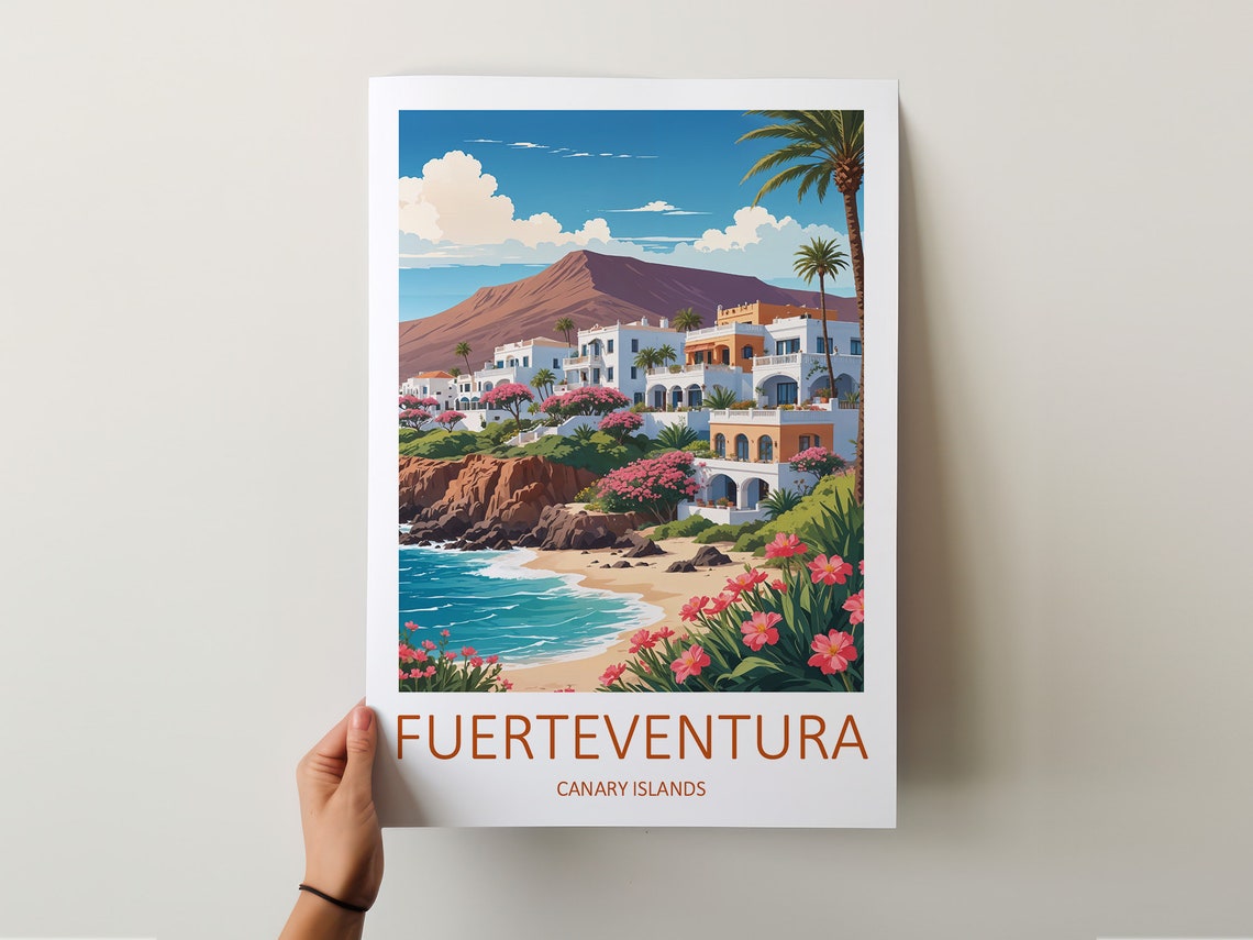 Fuerteventura Print Canary Islands Print Fuerteventura Poster Spain Travel Print Canary Islands Art Travel Gift Spanish Wall Art - Image 5