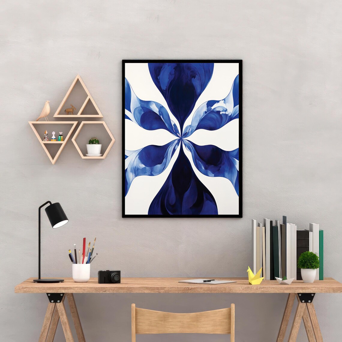 Elegant Abstract Art Print, Posh Gallery Style