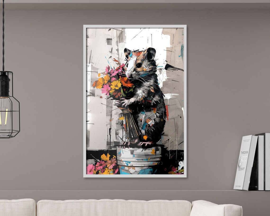Graffiti Hamster 1, Urban Style Abstract Illustration