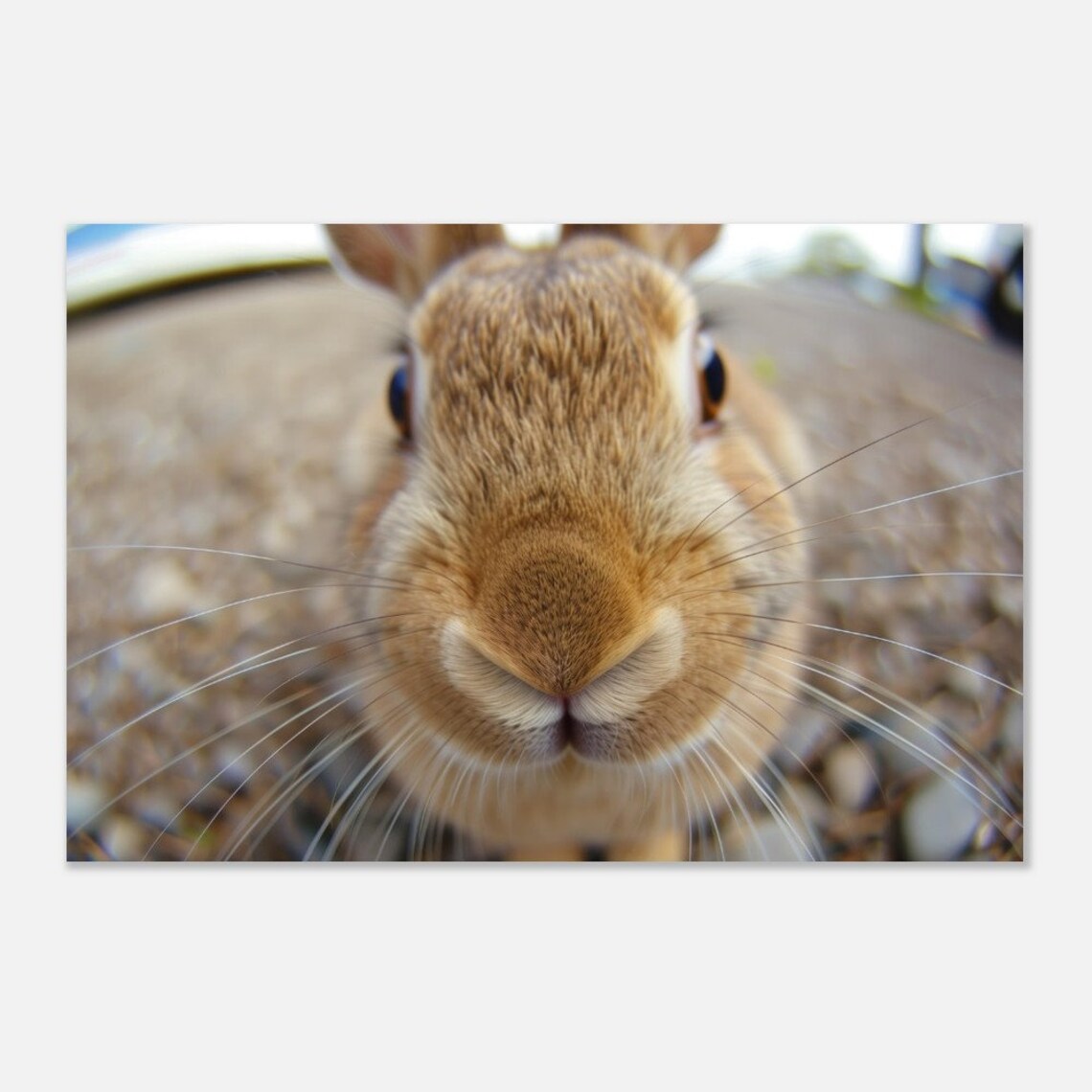 Rabbit Extreme Close Up Funny Bunny Nose Cute Pet Photo Wall Art Poster - Image 4