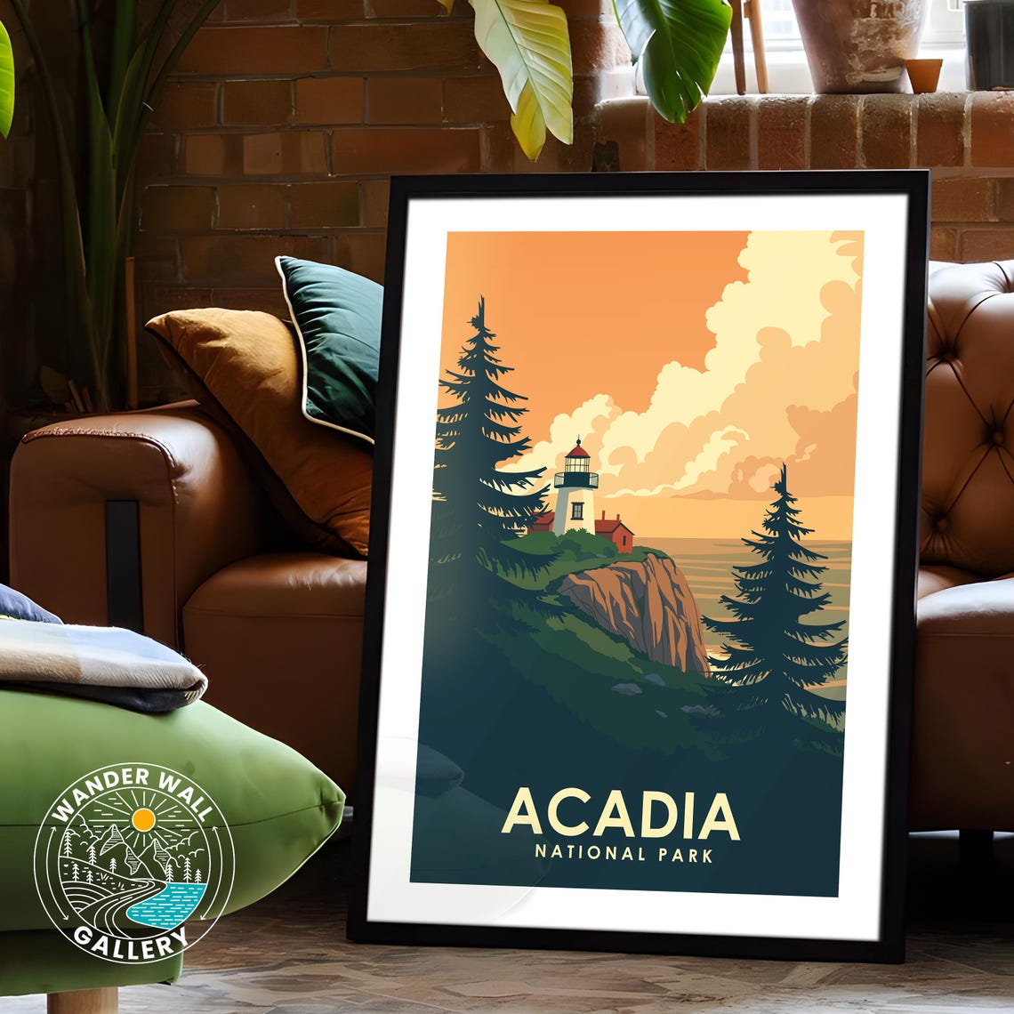 Acadia National Park Lighthouse Sunset Coastal Cliffs Poster - Image 6