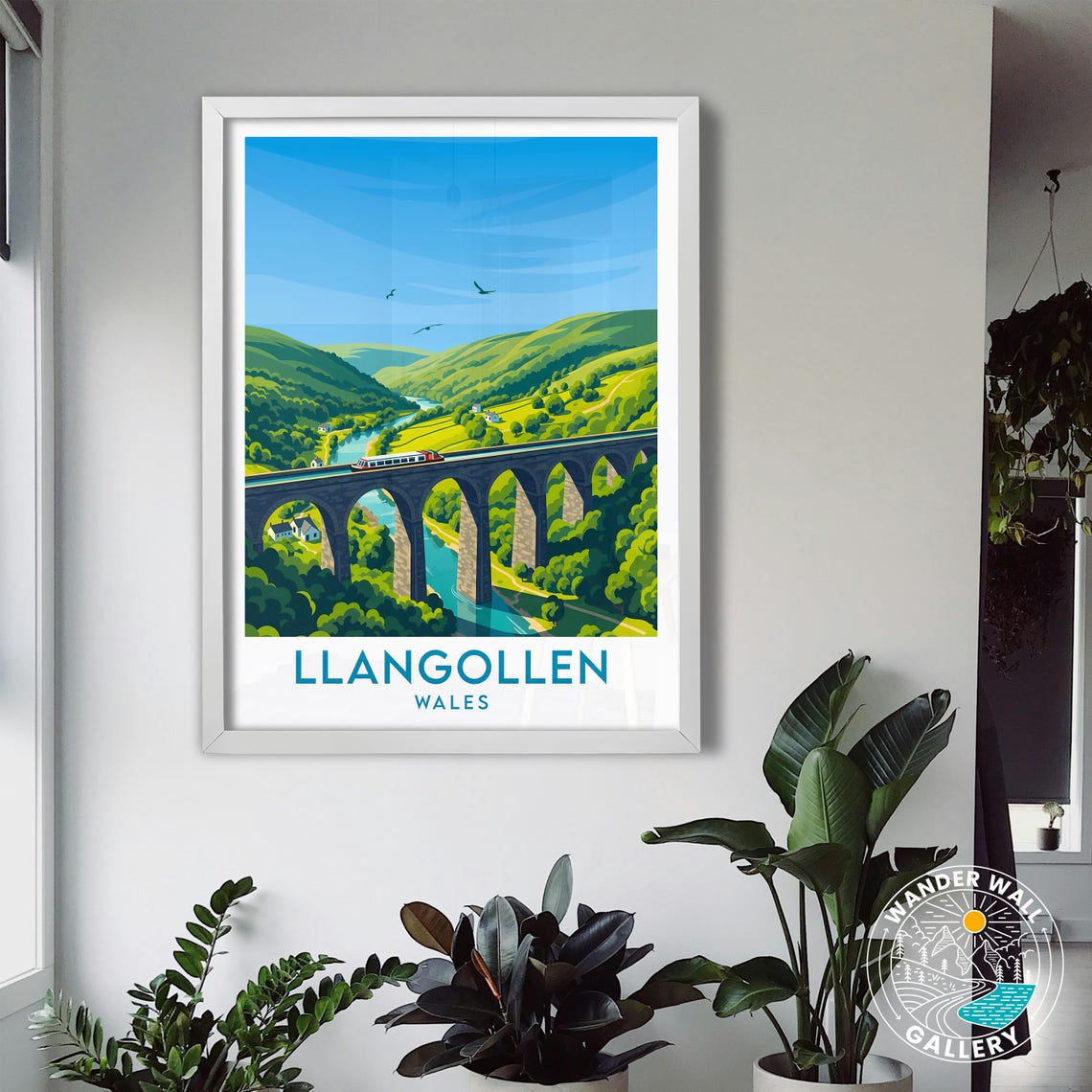 Llangollen Wales Pontcysyllte Aqueduct Canal Boat Travel Poster - Image 3