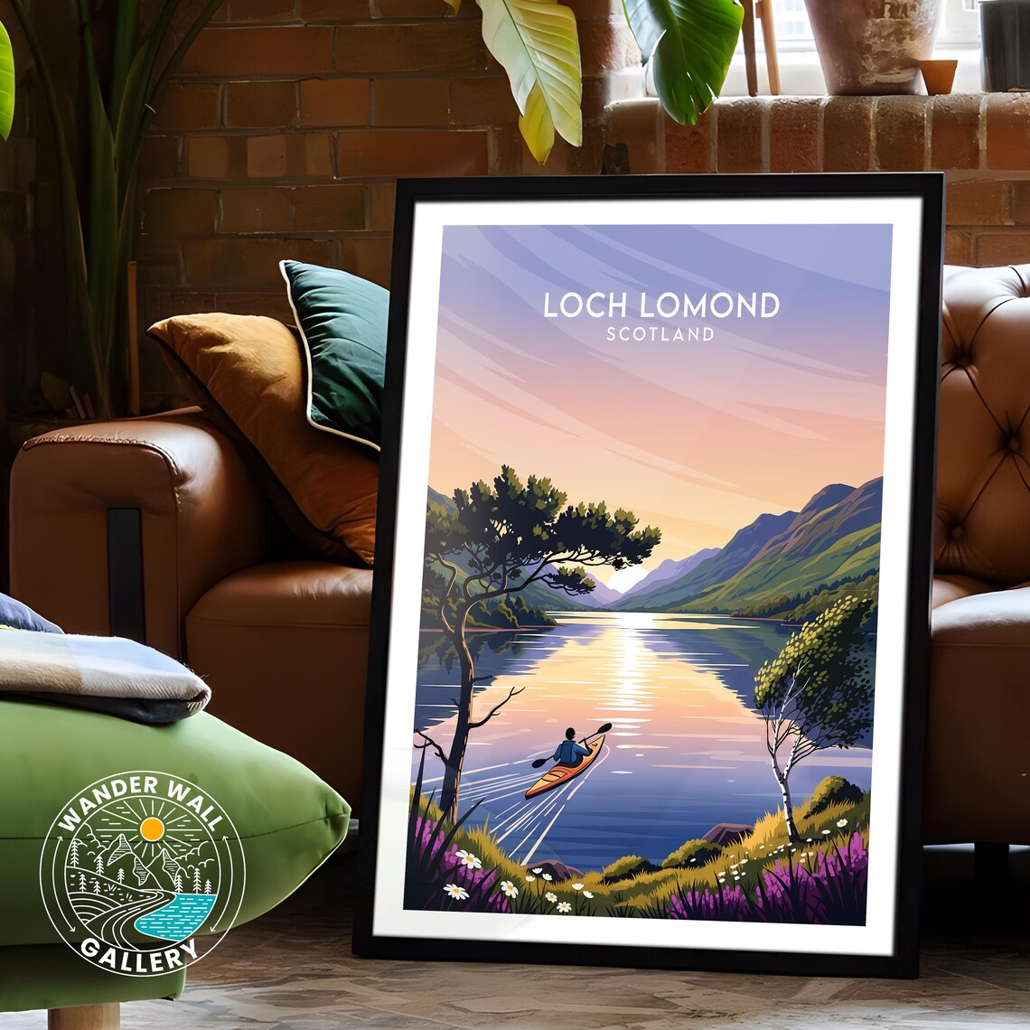Loch Lomond Scotland Golden Hour Kayak Trip Highland Lake View Poster - Image 6