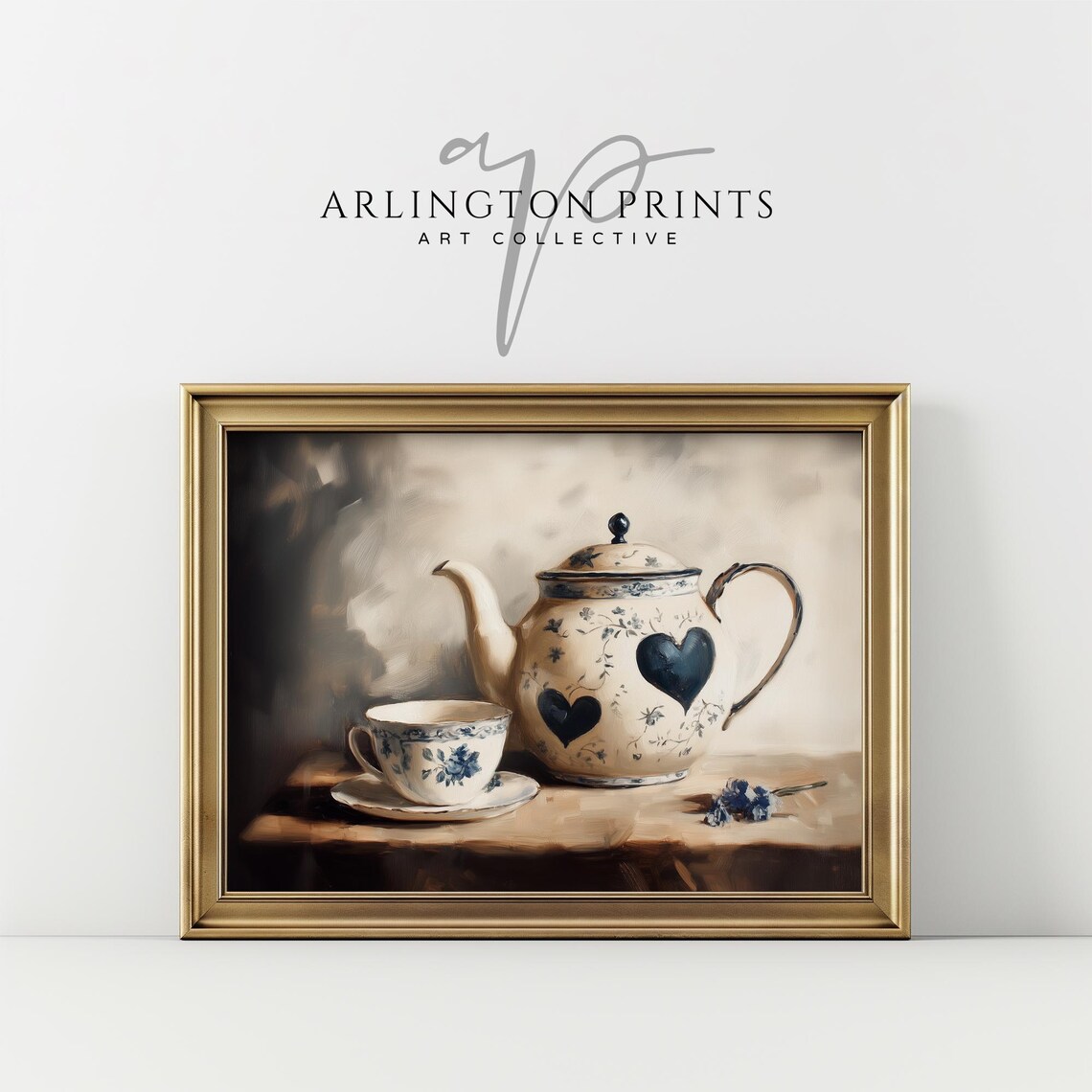 Rustic Teapot, Vintage Style Kitchen Art Print