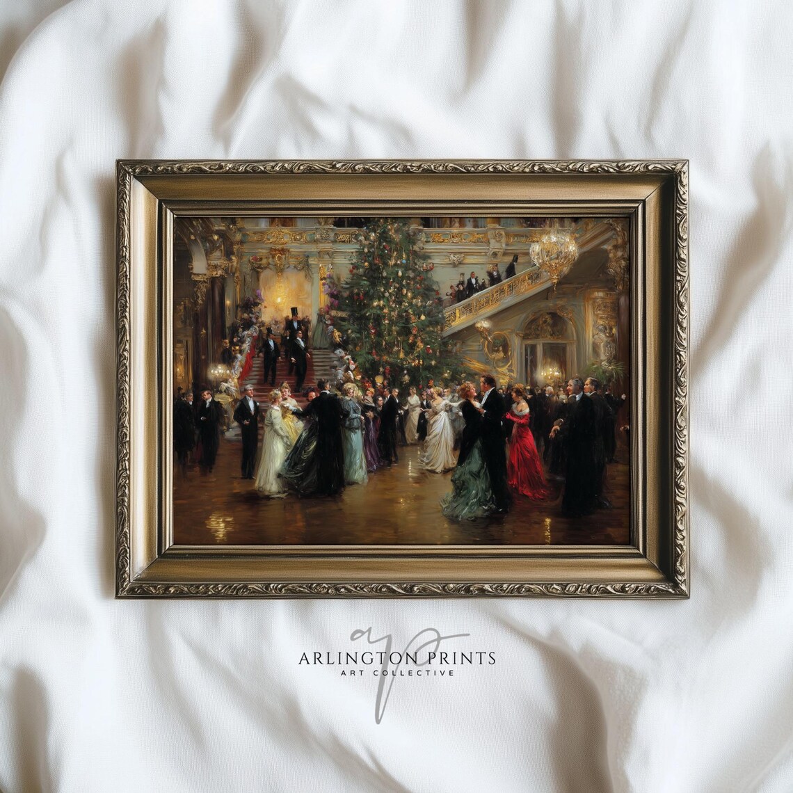 Christmas Ballroom Dance Grand Holiday Party Vintage Elegant Poster