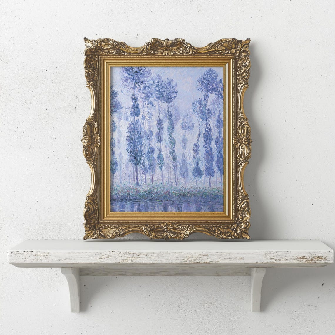 Vintage French Landscape, Impressionist River Scene