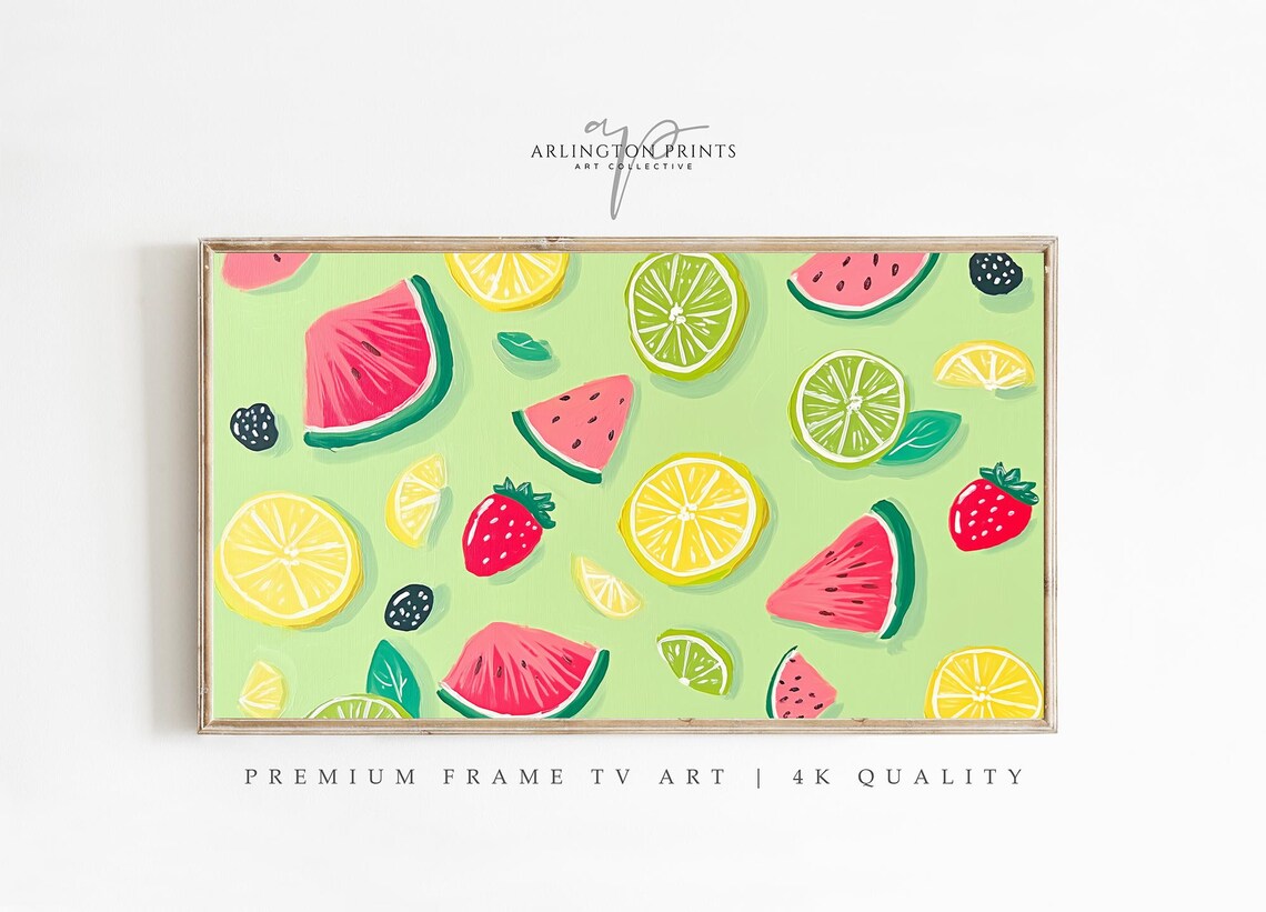 Summer Fruit Slice Print, Fun Kitchen Decor