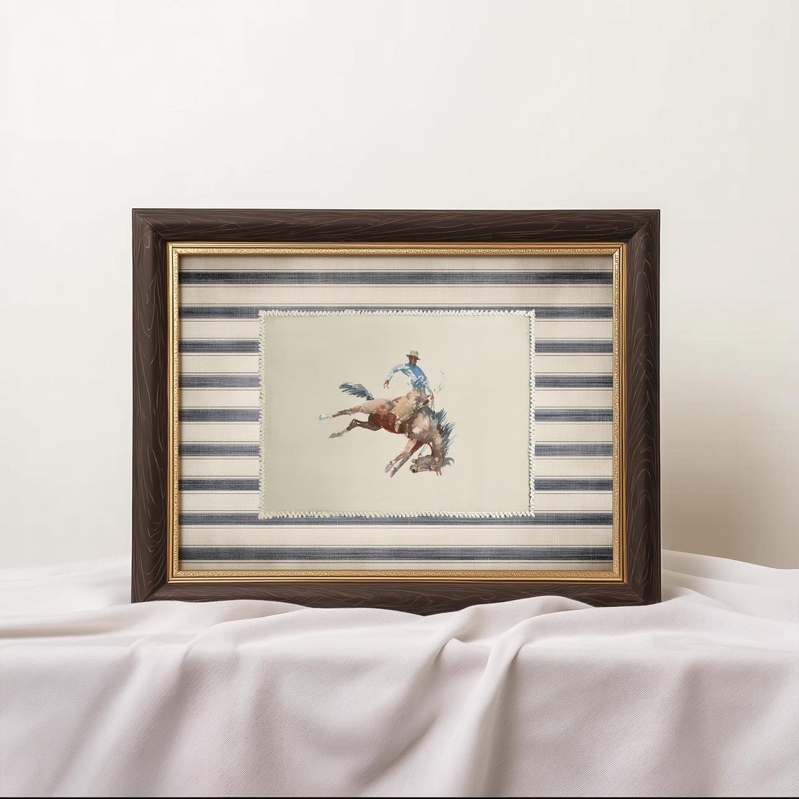 Rustic Rodeo Cowboy, Vintage Western Art Print