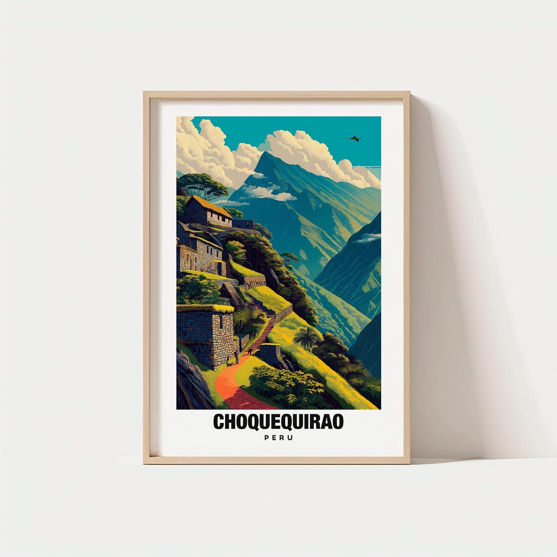 Choquequirao Print Peru Poster Inca Ruins Mountain Views Ancient Charm Scenic Trails Travel Wallart