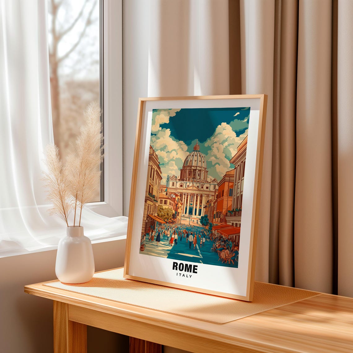 Rome Print Italy Poster Rome Views Rome Landmarks Rome City Italy Charm Rome Beauty Rome Heritage Rome Art Italian Culture - Image 3