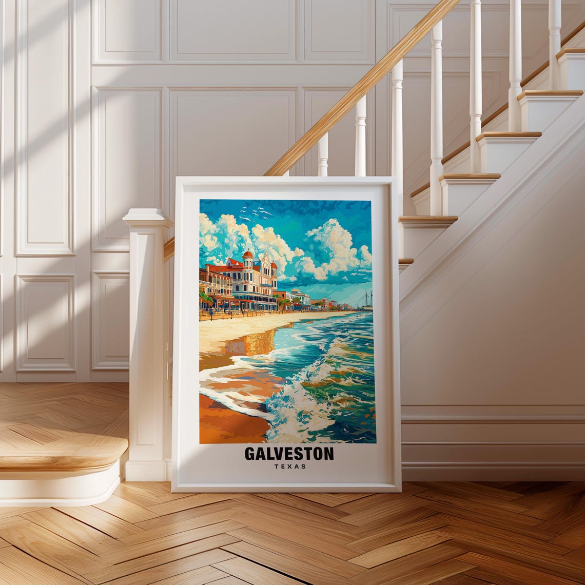 Galveston Print Texas Poster Galveston Views Galveston Landmarks Galveston City Texas Charm Galveston Beauty Galveston Art Galveston