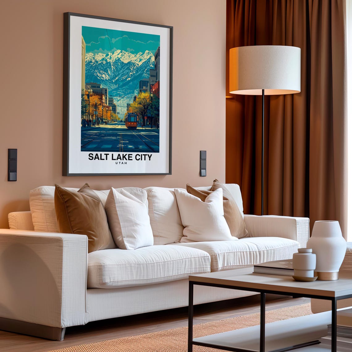 Salt Lake City Print Travel Poster Utah Art Mountain Views Scenic Trails Historic Landmarks Outdoor Adventure Vibrant City Utah Art - Image 4