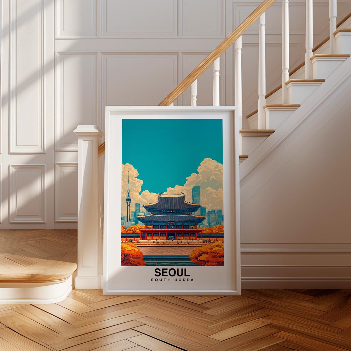 Seoul South Korea Travel Print Wall Art Seoul South Korea City Print Seoul Seoul Travel Gift South Korea Poster