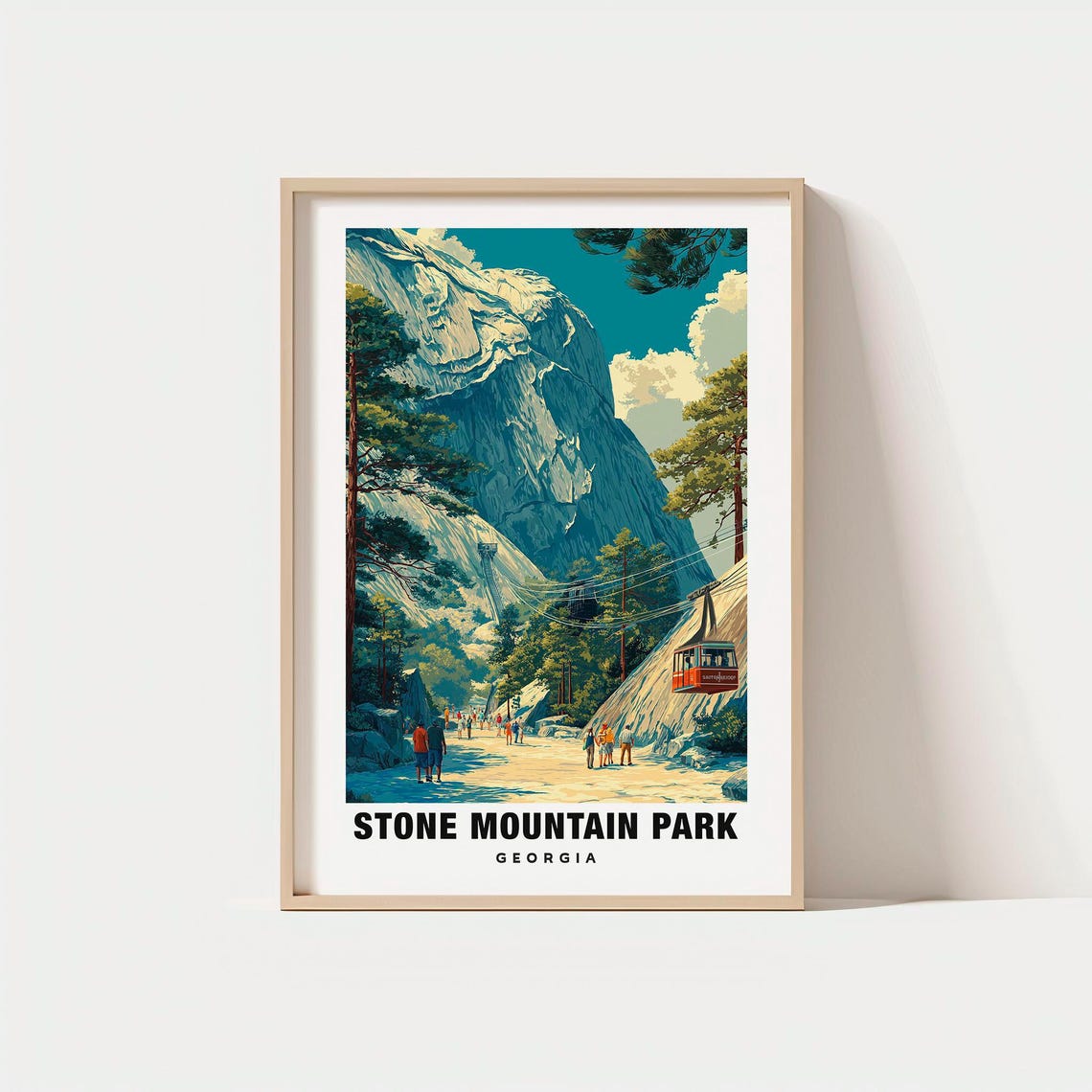Stone Mountain Park Georgia Granite Summit Cable Car Scenic Poster