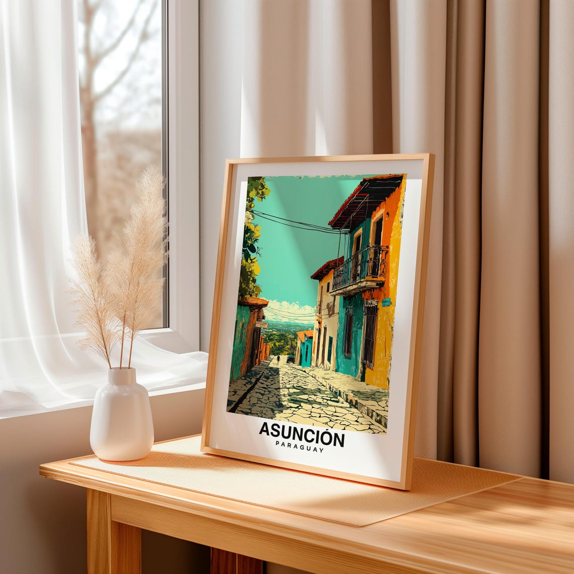 Asuncin Print Paraguay Poster Travel Wall Art Cityscape Print Scenic View Historic Landmark Urban Decor South America Travel Print - Image 3