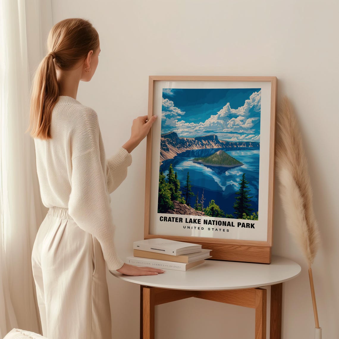 Crater Lake Print Oregon Poster Crater Lake Views Crater Lake Landmarks Crater Lake City Oregon Charm Crater Lake Beauty Crater Lake - Image 2