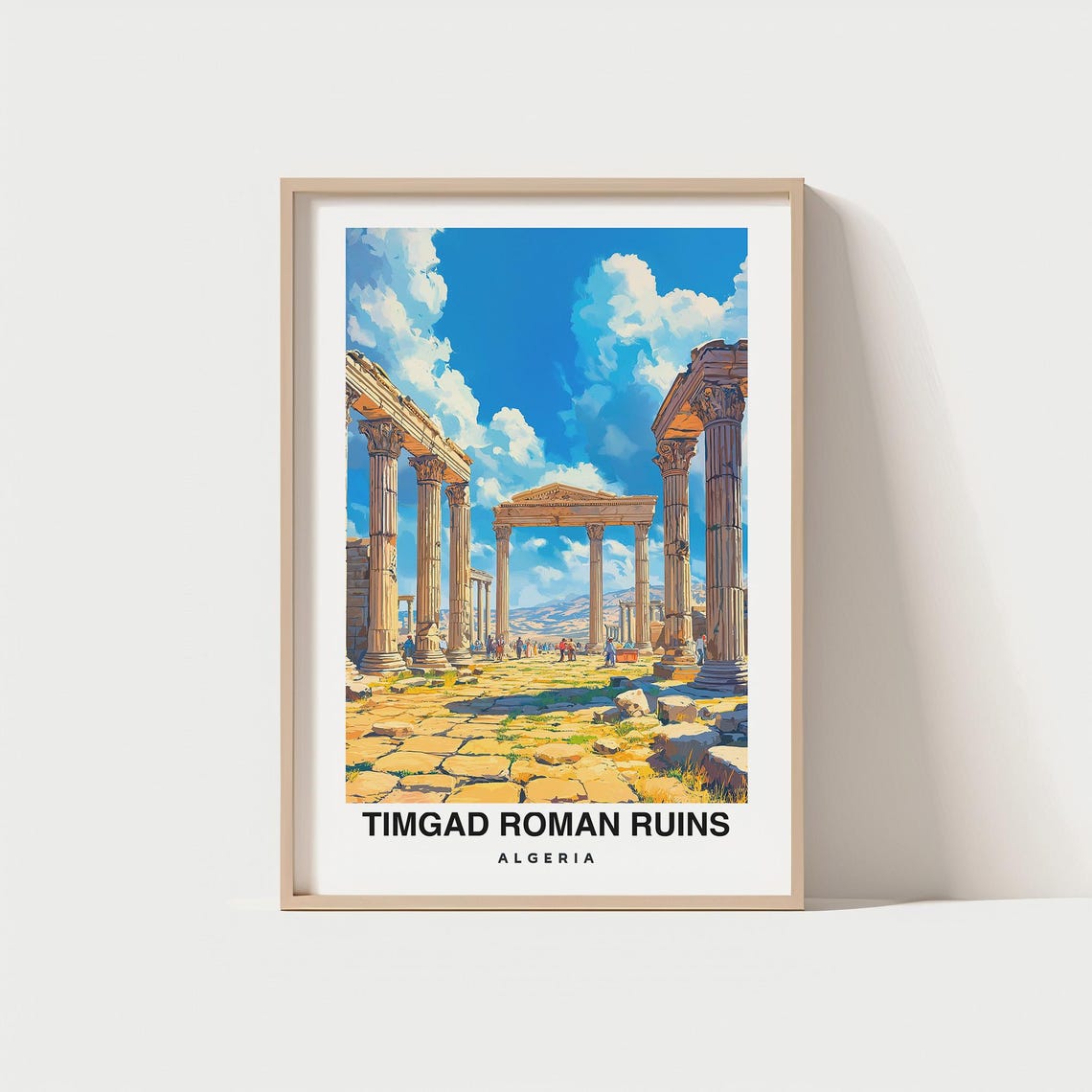 Timgad Roman Ruins Travel Print Wall Art Timgad Algeria City Print Travel Gift Wall Art Algeria Culture Africa Art