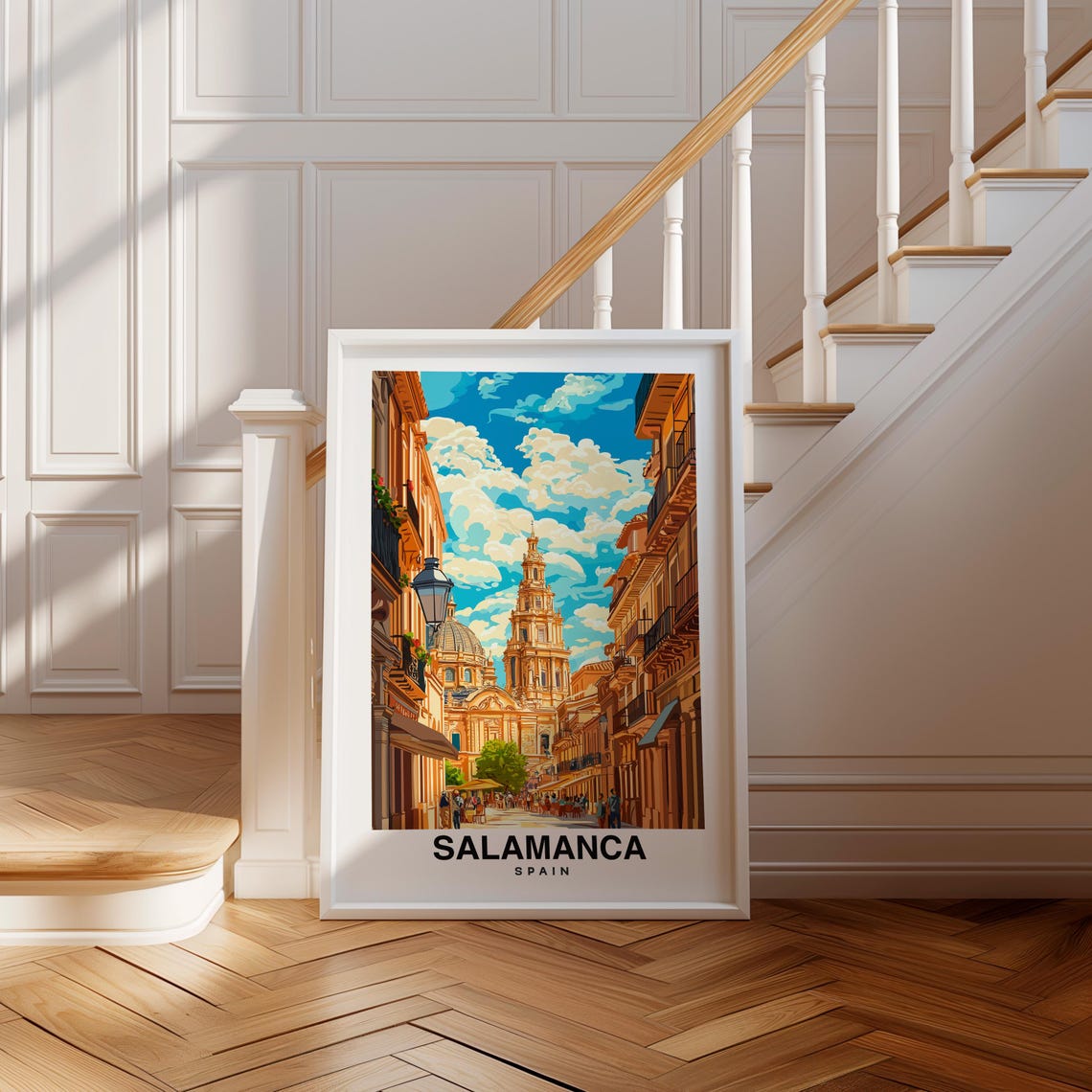 Salamanca Salamanca Travel Poster Spain City Skyline Salamanca Poster Birthday Present Wedding Gift Spain Culture