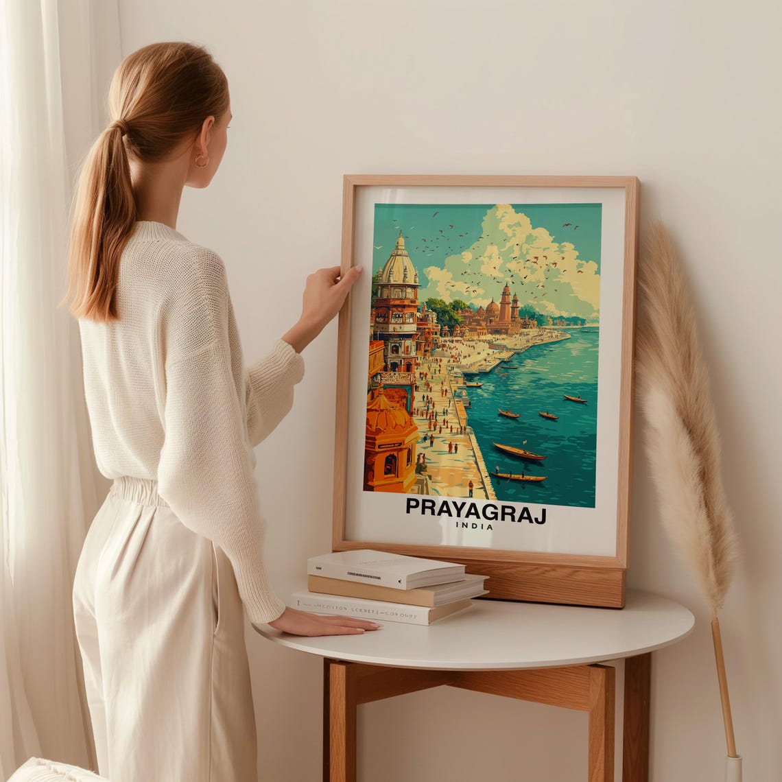 Prayagraj Travel Print Wall Art Prayagraj India City Print Prayagraj Travel Gift Prayagraj City Poster Travel Gift - Image 2