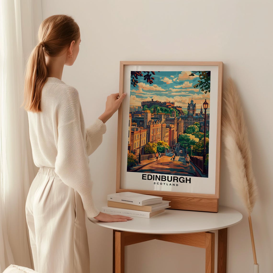 Edinburgh Print Scotland Poster Travel Wall Art Cityscape Print Scenic Art Historic Decor Castle Print Uk Poster Travel Poster - Image 2