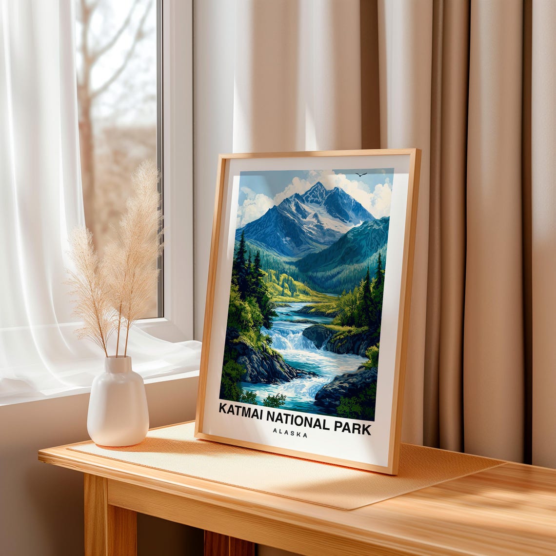Katmai National Park Alaska Travel Print Wall Art Katmai National Park Alaska City Print Katmai National Park Alaska Travel Gift - Image 3
