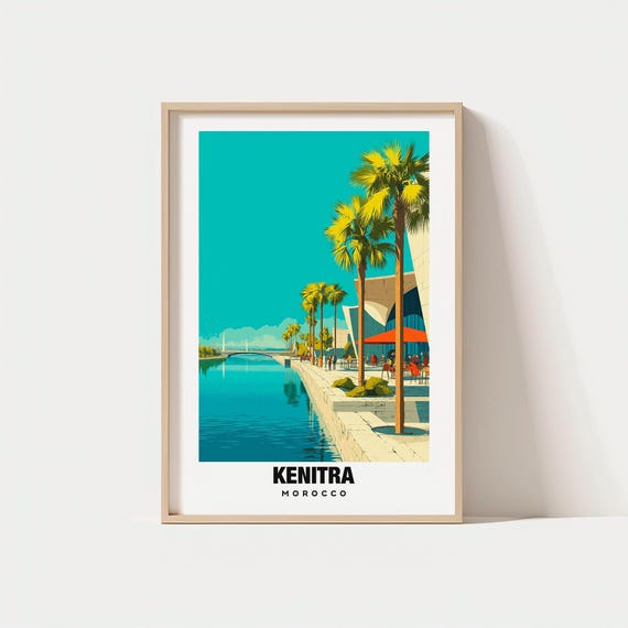 Kenitra Print Morocco Poster Views Art City Charm River Scene Atlantic Coast Local Heritage Travel