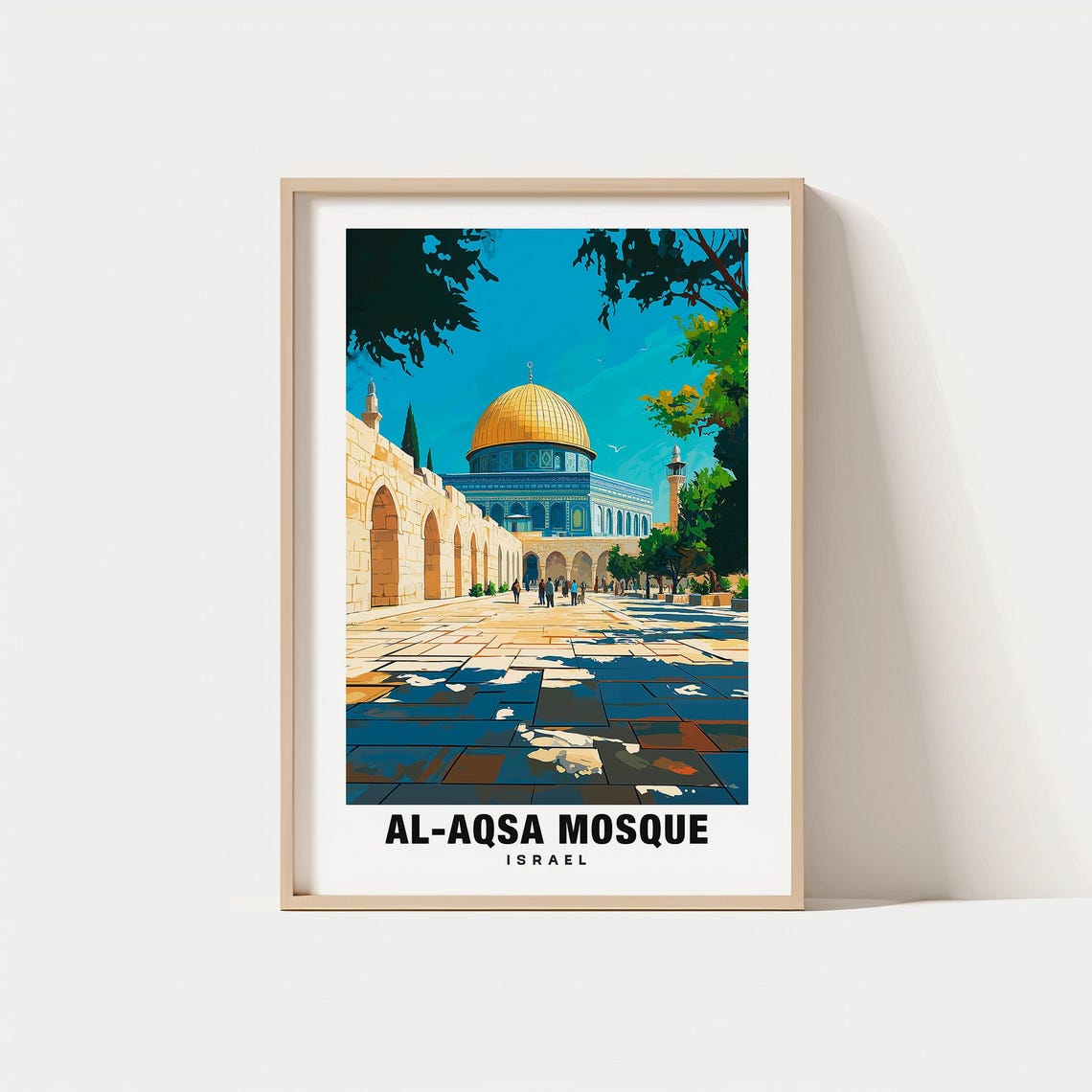 Al Aqsa Mosque Golden Dome Jerusalem Sacred Courtyard Poster