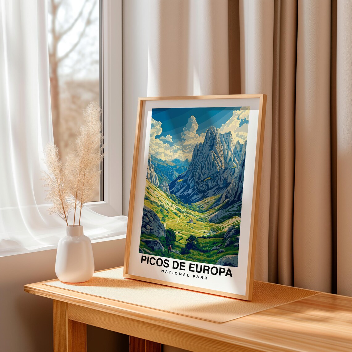 Picos De Europa National Park Print Spain Poster Travel Wall Art Nature Print Scenic Art Mountain Decor Landscape Print Travel Print - Image 3