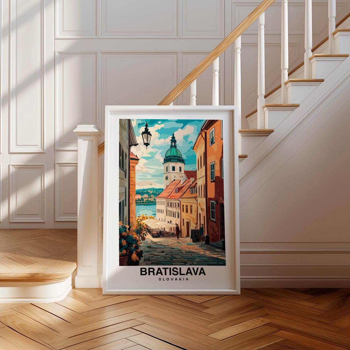 Bratislava Print Slovakia Poster Travel Wall Art Cityscape Print Scenic Art Historic Decor Europe Poster Travel Poster