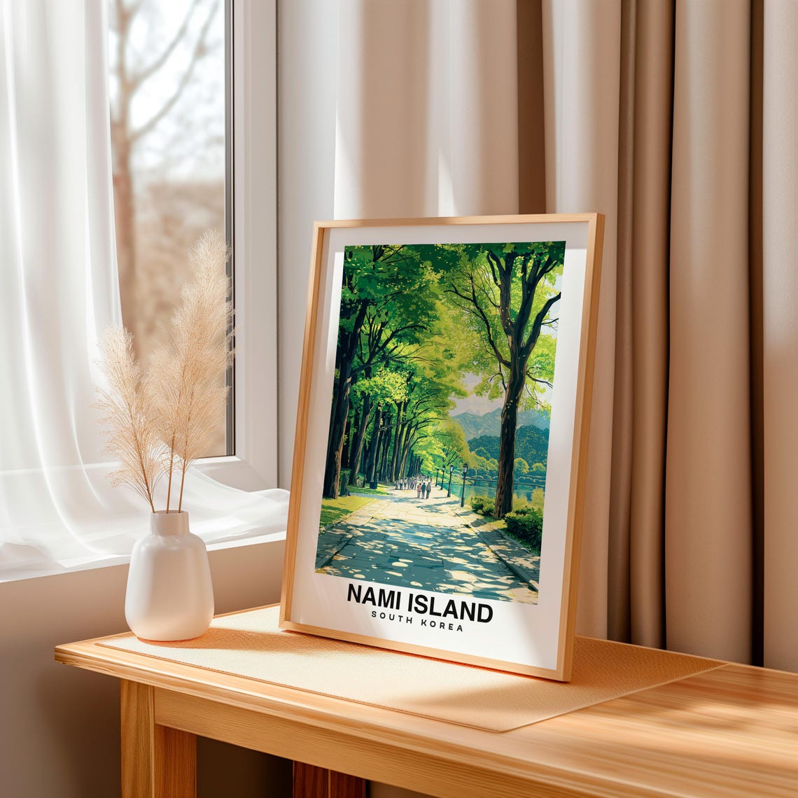 Nami Island Print South Korea Poster Nami Island Views Nami Island Art Korea Charm Nami Island Beauty Scenic Landscape Cultural Art - Image 3