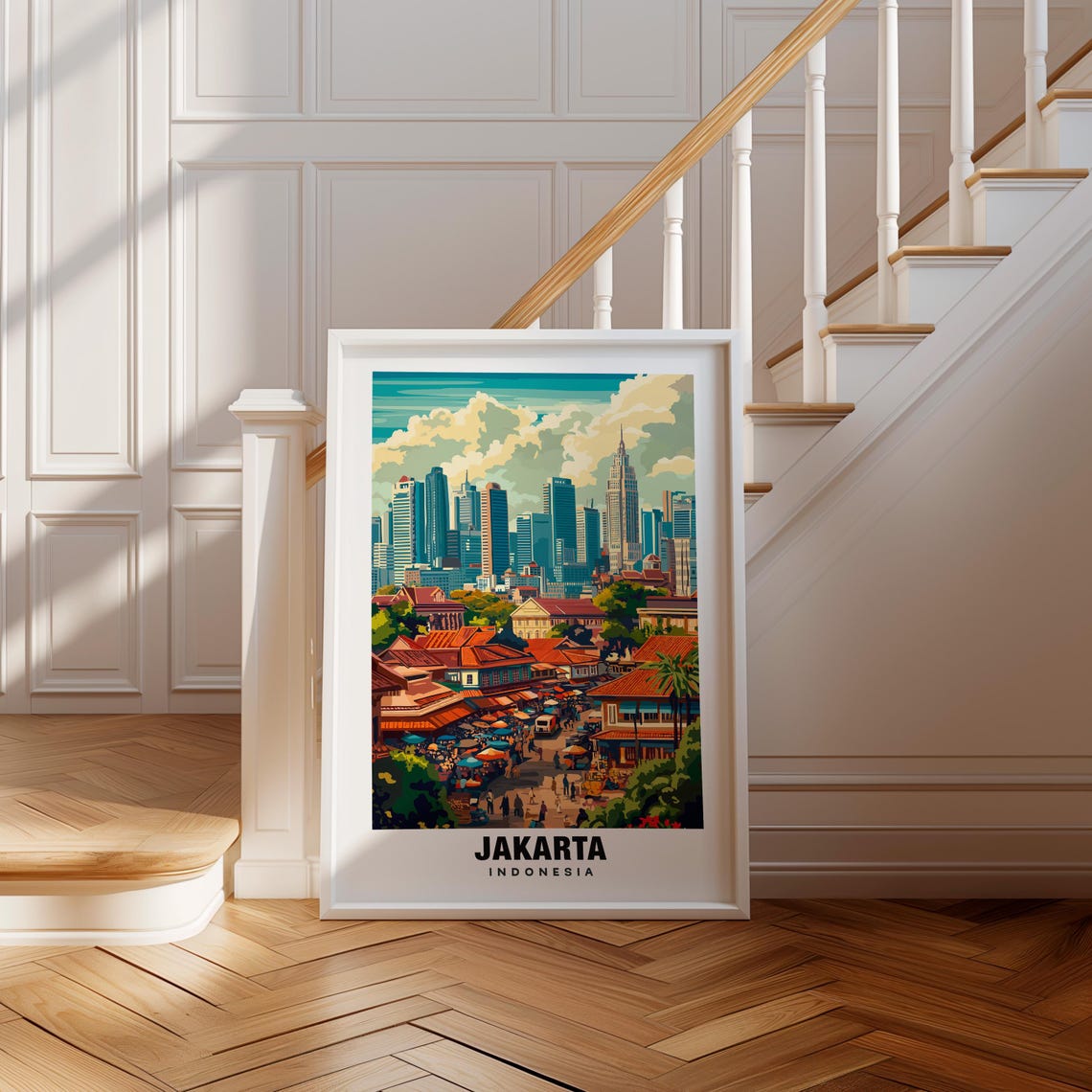 Jakarta Print Indonesia Poster Jakarta Views Jakarta City Jakarta Landmarks Indonesia Charm Jakarta Beauty Jakarta Heritage Jakarta