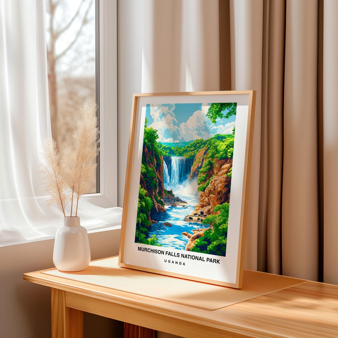 Murchison Falls National Park Uganda Travel Poster - Image 3