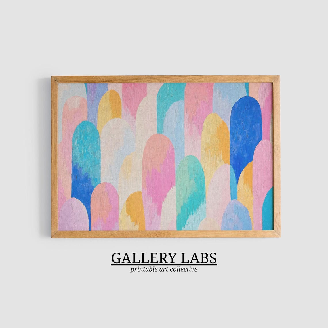 Colorful Abstract Arches Pink Blue Yellow Modern Wall Art Poster - Image 3