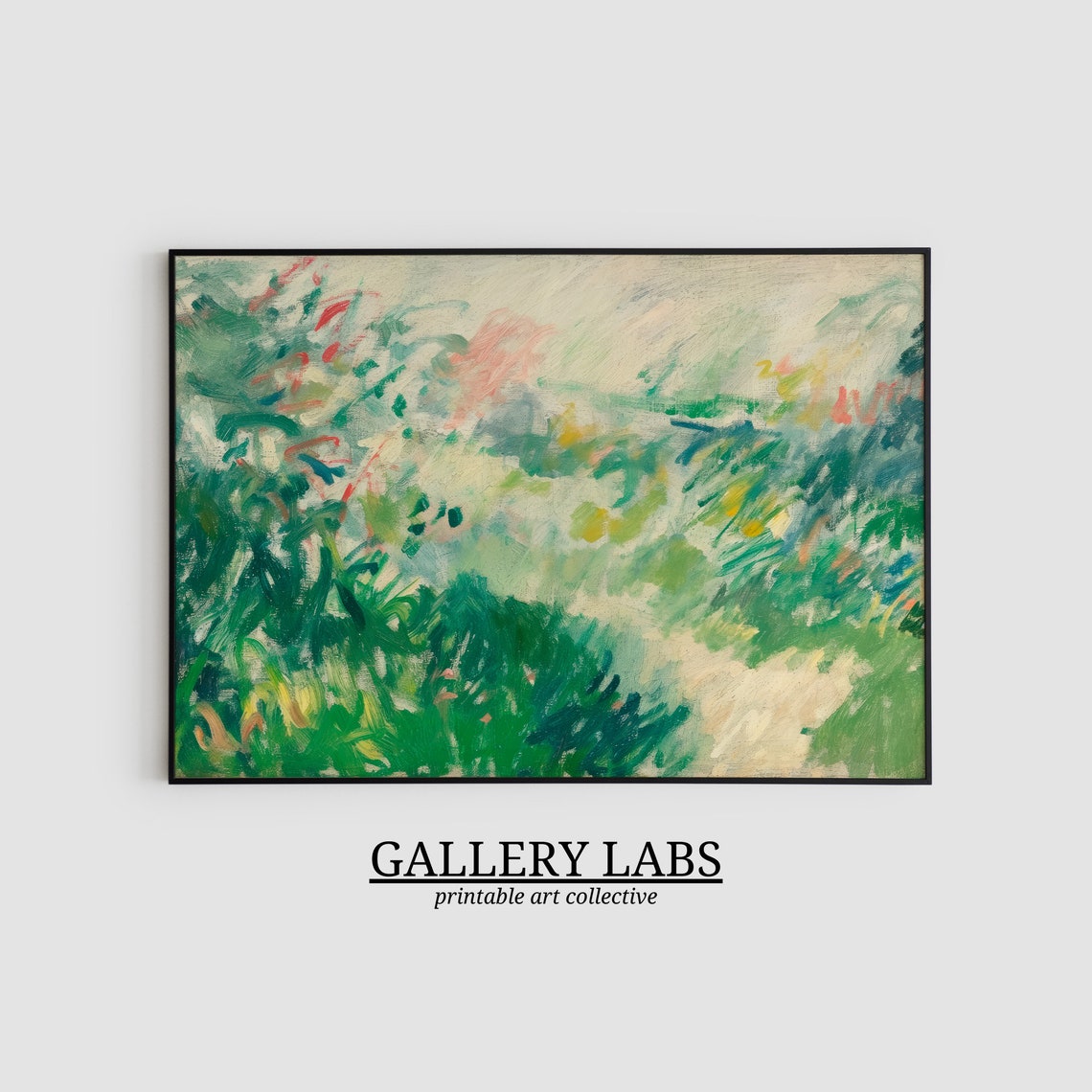 Abstract Garden Painting Colorful Loose Brushstroke Meadow Art Print - Image 2