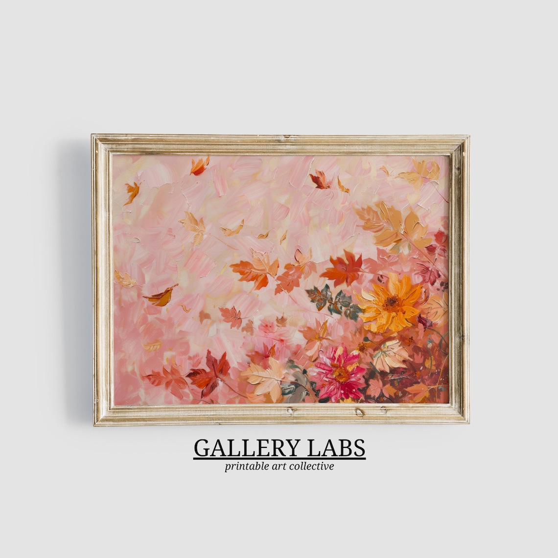 Wildflower Print, Autumn Painting for Preppy Decor