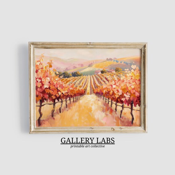 Golden Autumn Trees Sunlit Bright Fall Landscape Scene Art Print